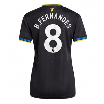 Billige Fotballdrakt Manchester United Bruno Fernandes #8 Replika Tredjedrakt Dame 2025-26 Kortermet